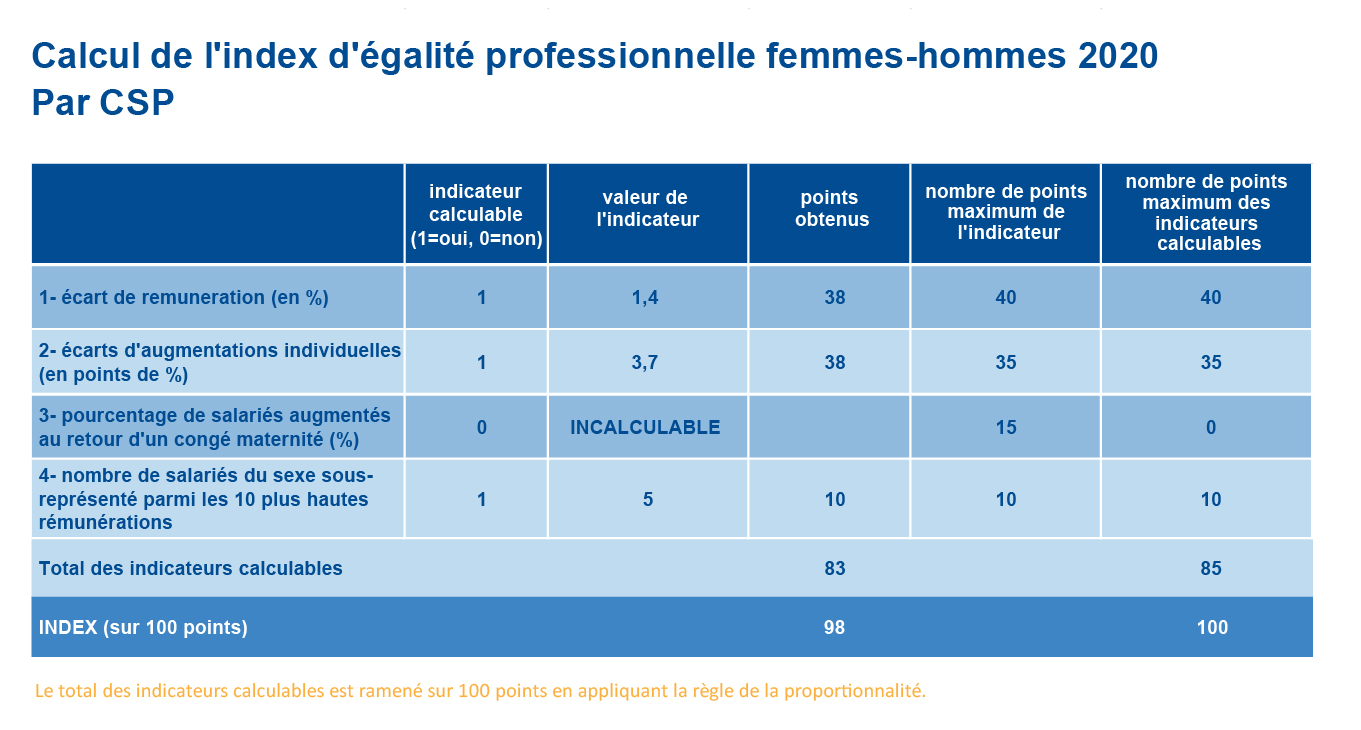 Index D Galit Professionnelle Femmes Hommes Sfhe